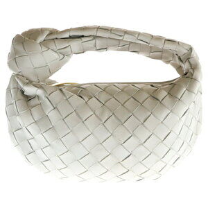 BOTTEGA VENETA Intrecciato Jodie Leather Handbag White